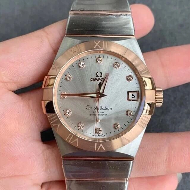 Omega Constellation 123.20.38.21.52.001 VS Factory 1:1 Best Edition Replica Watch Diamond-Set Bezel